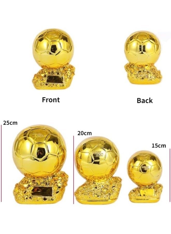 25cm/21cm/15cm Golden Football Ballon World Cup Trophy with Keychain Resin Player Award Soccer Fan Collectible Souvenir - Image 4